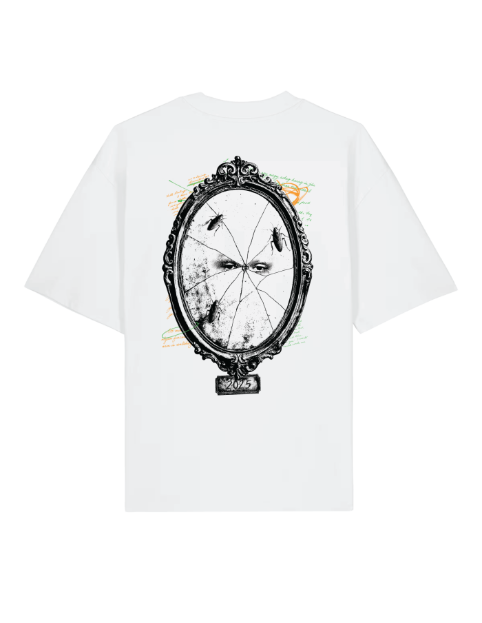 Tükrös prémium fehér oversize póló 